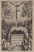 TvB G 4821
<br/>
Titelblad: Martyrium apostelen ("Kleine Apostelserie")
<br/>
<em>Callot, Jacques (1592 - 1635)</em>